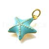 Brass Enamel Pendants X-KK-D295-16G-2