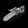Natural Quartz Crystal Pointed Pendants G-Z033-15P-05-2
