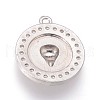 Brass Micro Pave Cubic Zirconia Pendants KK-F809-08P-2