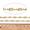 Brass Glass Oval Link Chains CHC-R001-02G-04-2