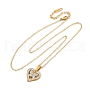304 Stainless Steel Polymer Clay Rhinestones Openable Pendant Necklaces for Women NJEW-Z065-12G-4