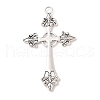 Cross Tibetan Style Alloy Big Pendants X-TIBEP-Q058-04AS-LF-1