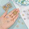 DICOSMETIC 60Pcs 2 Colors 304 Stainless Steel Pendants STAS-DC0016-11-3