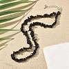 Natural Golden Sheen Obsidian Chip Beaded Necklaces for Men Women NJEW-G159-01M-3