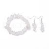 Natural Quartz Crystal Chips Beaded Jewelry Set SJEW-JS01232-05-1