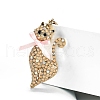 Alloy Rhinestone Keychain PW-WGA0D8D-01-1