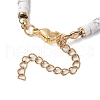 Synthetic Turquoise & Plastic Pearl Beads Link Bracelets for Women BJEW-JB11286-02-4