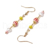 ABS Imitation Pearl & Glass Dangle Earrings EJEW-JE06278-4