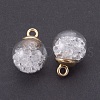 Transparent Glass Bottle Pendants GLAA-L018-14-2