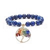 Natural Lapis Lazuli(Dyed) Stretch Bracelet BJEW-JB08748-02-1