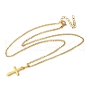 304 Stainless Steel Cross Pendant Necklaces for Women Men NJEW-Z063-02G-2