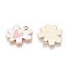 Rack Plating Alloy Enamel Pendants ENAM-N056-344E-2
