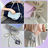 Beebeecraft 2Pcs 2 Styles Heart & Bowknot Acrylic Imitation Pearls Pendant Decorations HJEW-BBC0001-04-6