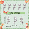 SUNNYCLUE 100Pcs Tibetan Style Alloy Pendants TIBE-SC0009-29-2