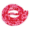 Baking Painted Imitation Jade Glass Round Bead Strands DGLA-N003-10mm-06-2