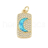 Brass Micro Pave Cubic Zirconia Pendants KK-I723-24G-1