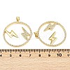 Brass Micro Pave Cubic Zirconia Pendants KK-S526-58G-3