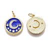 Brass Micro Pave Cubic Zirconia Pendants KK-O113-04G-C-2