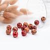 Round Printed Wood Beads WOOD-R243-13mm-M2-4