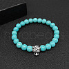 Synthetic Turquoise Stretch Bracelets for Women Men IS4293-5-1