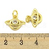 Rack Plating Brass Micro Pave Clear Cubic Zirconia Pendant KK-B091-39G-3