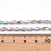 Transparent Electroplate Glass Beads Strands GLAA-K064-05A-01A-4