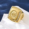 304 Stainless Steel and Rhinestone Finger Rings for Women RJEW-B121-03B-G-2