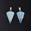 Cone/Spike/Pendulum Opalite Stone Pendants X-G-R278-85-1