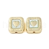 Rack Plating Alloy with Acrylic Beads FIND-B037-01G-04-1