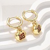 Brass Cubic Zirconia Hoop Earrings EJEW-Q015-02G-C-5