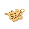Ion Plating(IP) 304 Stainless Steel Charms STAS-I010-01G-B-2
