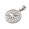 304 Stainless Steel Pendants STAS-U043-08P-2