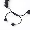 Natural Lava Rock Braided Bead Bracelets BJEW-G607-02-3