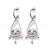304 Stainless Steel Shell Pearl Dangle Stud Earrings for Women EJEW-U051-06P-4