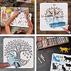 Plastic Reusable Drawing Painting Stencils Templates DIY-WH0172-884-4