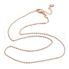 Brass Cable Chain Necklaces for Women NJEW-D302-48RG-4