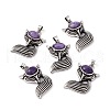 Natural Charoite Pendants KK-A173-02AS-02-1
