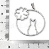 304 Stainless Steel Pendants STAS-I327-02P-04-3