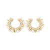 ABS Plastic Imitation Pearl Beaded Cuff Earrings EJEW-F303-02G-1