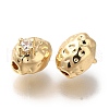 Brass Micro Pave Cubic Zirconia Beads KK-Q001-01G-2