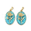 Rack Plating Brass Pendants KK-U032-91G-12-1