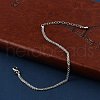 Brass Rope Chain Bracelets for Women BJEW-G735-08P-2