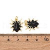 Brass Enamel Pendants KK-Q098-14G-3