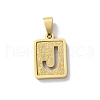 304 Stainless Steel Alphabet Pendants STAS-S152-01G-J-1