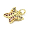 Real 18K Gold Plated Brass Pave Cubic Zirconia Pendants KK-M283-10E-02-2