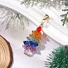 Chakra Theme Acrylic Pendants HJEW-JM02613-01-1