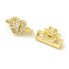 Rack Plating Brass Pave Cubic Zirconia Slide Charms KK-G464-04G-3