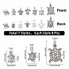 SUNNYCLUE 56pcs 7 style Tibetan Style Alloy Turtle/Tortoise Links Connectors & Pendants TIBEP-SC0001-99-2