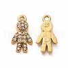 Ion Plating(IP) 316 Surgical Stainless Steel with Crystal Rhinestone Pendants X-STAS-G305-04G-1