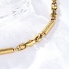 201 Stainless Steel Byzantine Chain Bracelets BJEW-B078-173G-5